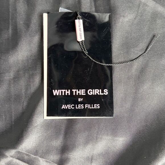 Avec Les Filles "with the girls" NWT black quilted faux leather crop jacket size - Picture 13 of 15